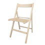 Silla plegable de madera blanco crudo 79x42,5x47,5cm