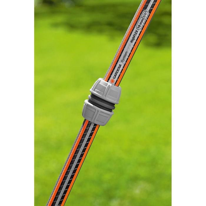 Gardena Reparador de Manguera ½ pulg - 5/8 pulg, Unión para Manguera de Polipropileno Gris, Anti-hielo, Anti-UV, Blister