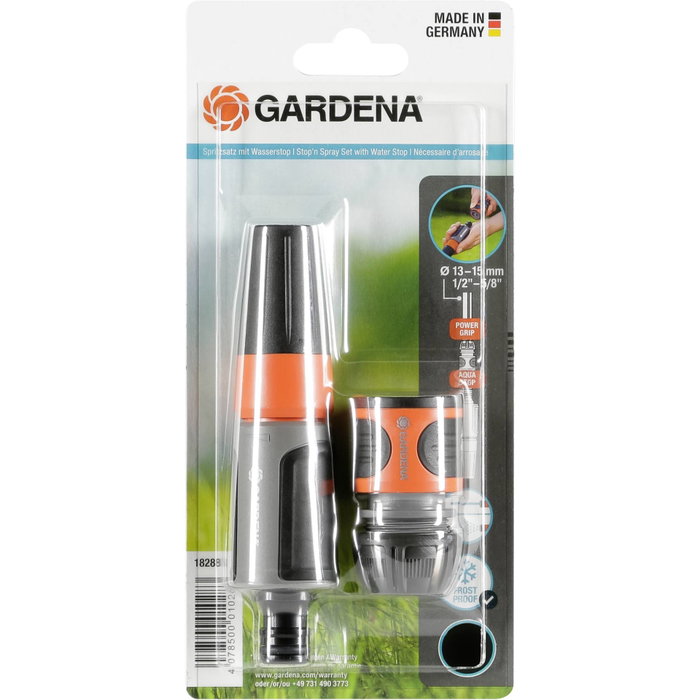 Gardena Lanza de riego y conectores 1/2 pulg - 5/8 pulg, blister