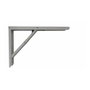 Fepre Escuadra de acero plegable Abat-table plata 30 x 40 cm