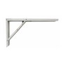Fepre Escuadra de acero plegable Abat-table blanco 30 x 52 cm, soporta 300 kg