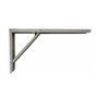 Fepre Escuadra Plegable Abat-Table de Acero Plata 30 x 52 cm