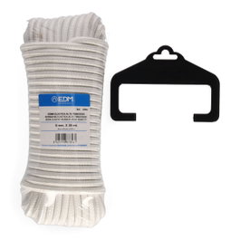 Edm Cuerda de goma elástica blanca 8 mm x 20 m