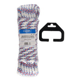 Edm Cuerda driza de poliéster de alta tenacidad tricolor 8 mm x 10 m