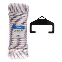 Edm Cuerda driza de poliéster de alta tenacidad tricolor de 10 mm x 15 m