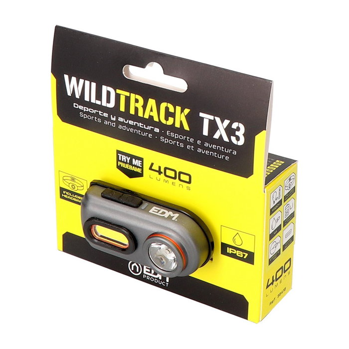Edm Wildtrack TX3 Linterna Led Frontal Recargable Edm Wildtrack TX3 Linterna Led Frontal Recargable