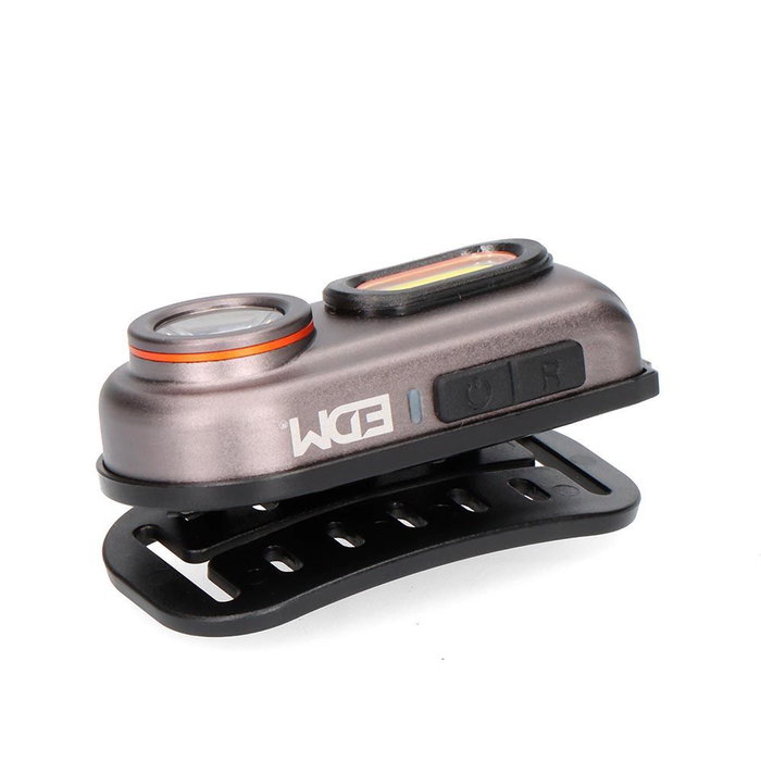 Wildtrack TX3 Linterna Frontal LED Recargable, 2 LEDs 400 Lúmenes, Batería Litio, Luz Fría 6500K y Roja, Aluminio, Cinta Ajustable y Cable Micro USB