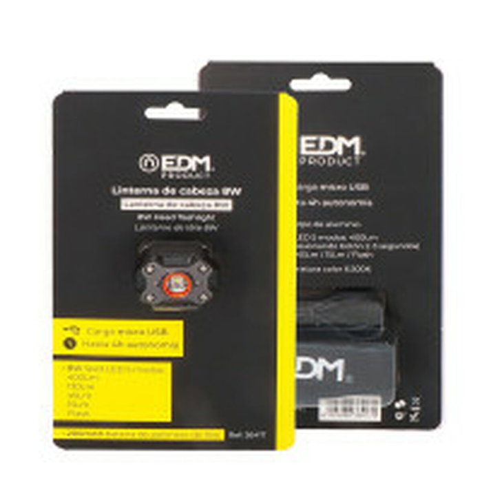 Edm Wildtrack TX1 Linterna Frontal Recargable 8W 400lm