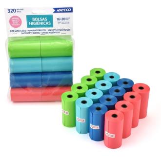 Nayeco Bolsas Higiénicas con Aroma a Talco, Pack de 16 Rollos Nayeco Bolsas Higiénicas con Aroma a Talco, Pack de 16 Rollos