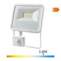 EDM Foco Proyector LED 30W 2370LM con Sensor de Presencia, Luz Fría 6400K, IP65, Ángulo 120°, Alcance 2-10m, 15.8x20x4.5cm