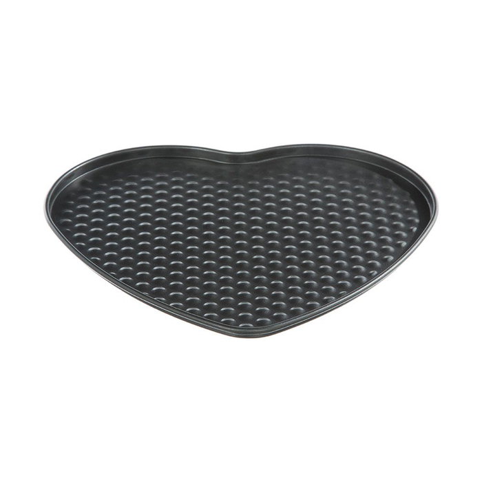 5Five Set 3 Moldes Desmontables Redondo Corazón Cuadrado Repostería Aluminio Negro