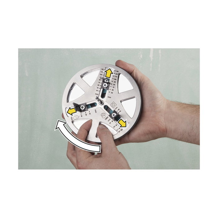 Wolfcraft Sierra de corona ajustable ø45 - 130 mm