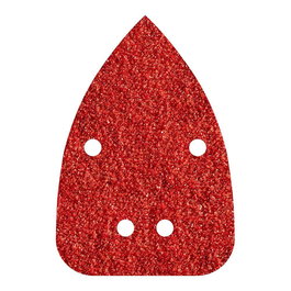 Wolfcraft Hojas de Lijar Adhesivas de Corindón Perforadas, 96 x 136 mm, Grano 120, Paquete de 10 Unidades