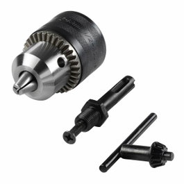 Wolfcraft Set de Portabrocas 1,5 - 13 mm con Adaptador SDS-plus y Llave S 2 A