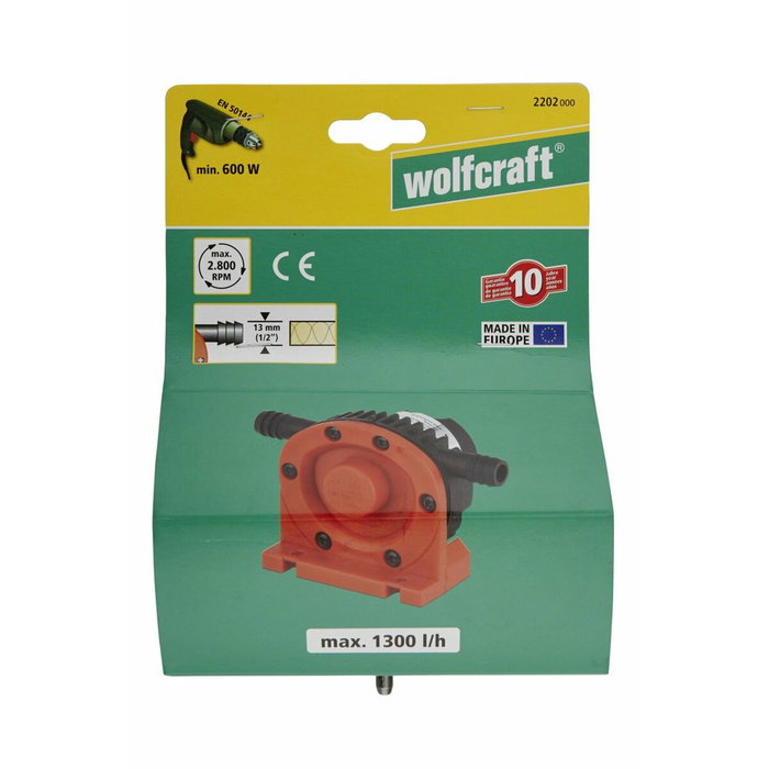 Wolfcraft Bomba para taladro con vástago de 6 mm