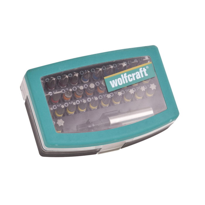 Wolfcraft Juego de 31 Puntas Solid con Portapuntas Magnético