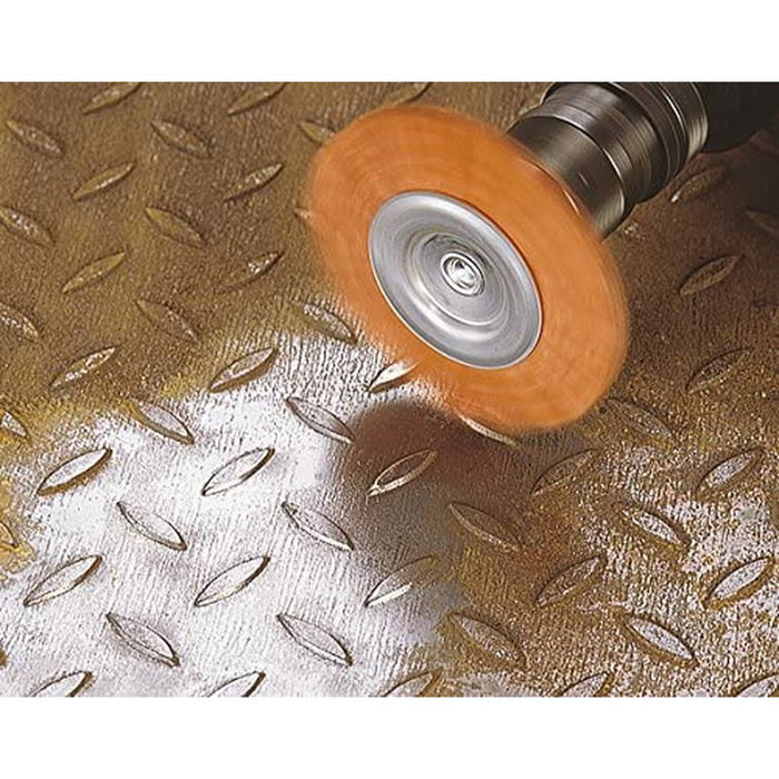 Wolfcraft Cepillo de disco de nylon ø100 x 10 mm con vástago hexagonal ¼ pulg
