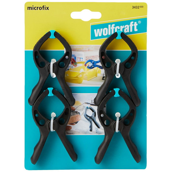 Wolfcraft Pinza de resorte, 30 mm, pack 4 uds Wolfcraft Pinza de resorte, 30 mm, pack 4 uds