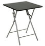 Hespéride Mesa Plegable Negra 60x60x75 cm Cuadrada PVC MDF Acero