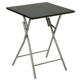 Hespéride Mesa plegable negra 60 x 60 x 75 cm