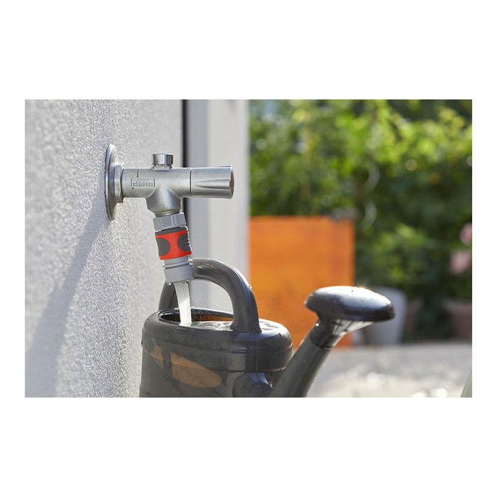 Gardena Conector Difusor para Grifo con Rosca con Chorro Difuminado de Polipropileno Anti UV y Anti Hielo Gris/Naranja