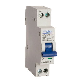 Solera cbmm1n16 Magnetotermico 1 Polo+Neutro 16A Estrecho Retractilado