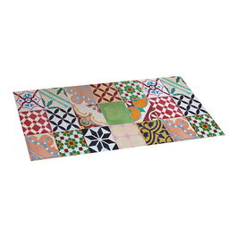 Croma Collection Alfombra vinílica Mosaico Color Terracota Estampado 50 x 110 cm Antideslizante Lavable Interior Exterior