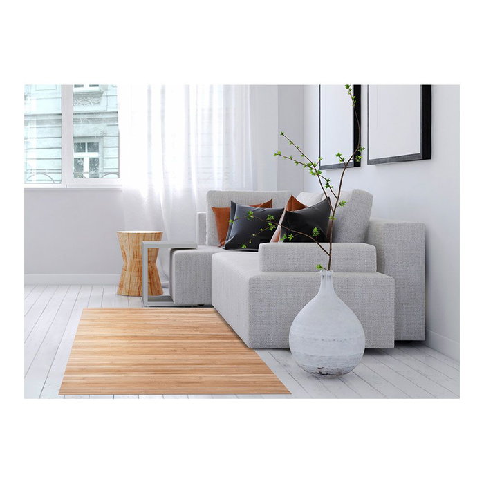 Bamboo Cool Alfombra de Bambú Natur 160 x 240 cm Antideslizante Interior/Exterior