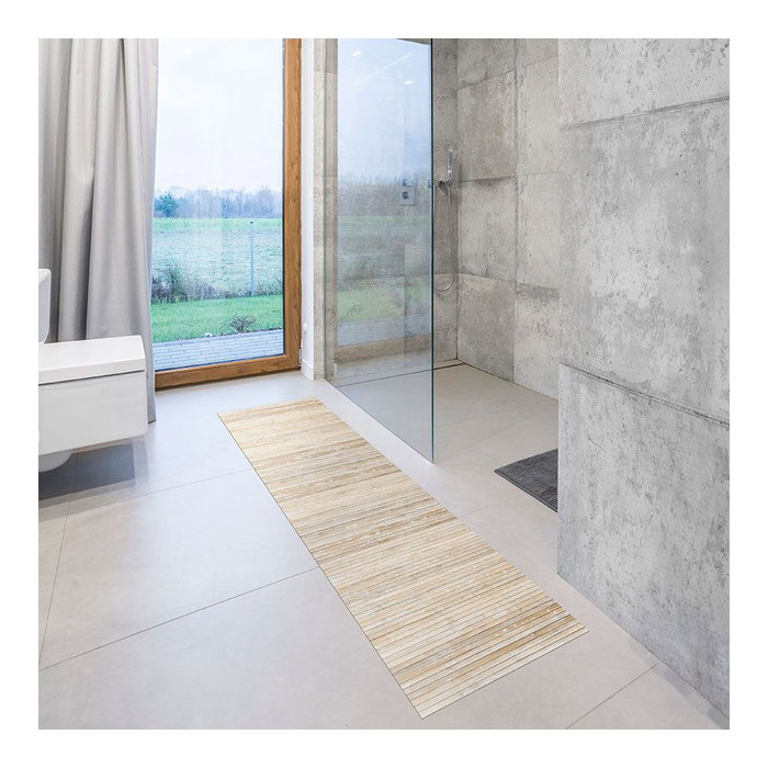 Croma Alfombra de Bambú Yeso 60 x 90 cm para Interior/Exterior Antideslizante Croma Alfombra de Bambú Yeso 60 x 90 cm para Interior/Exterior Antideslizante