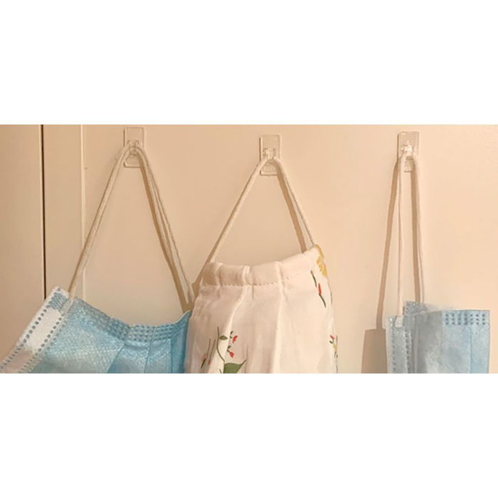 Inofix Ganchos Colgadores Adhesivos Mini 3733-8-001 Transparente Blister 12 Unidades PVC