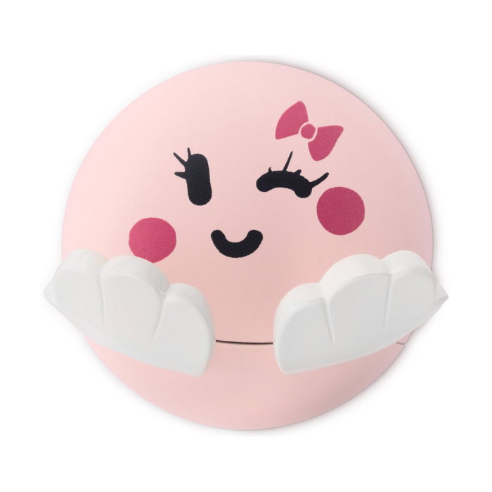Inofix Colgador adhesivo infantil diseño cara rosa