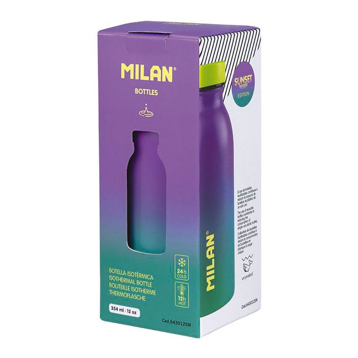 Milan Botella Isotérmica Edición Sunset Lila-Turquesa 354 ml