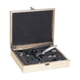 Secret Of Gourmet Estuche de madera sommelier 9 piezas
