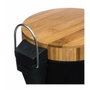 5Five Papelera pedal bambu-negro 3 l Natureo