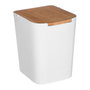 5Five Papelera Baltik de Baño 5L Blanco / Bambú