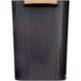 5Five Papelera de baño de bambú-negro 5l Baltik