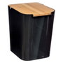 5Five Papelera de baño de bambú-negro 5l Baltik