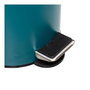 5Five Papelera de Pedal Colors 3 L Verde Petrol Metal/Bambú para Baño