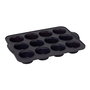 5Five Molde para 12 Muffins de Silicona Platino, 33 x 23,5 x 3,5 cm, Antiadherente y Flexible, Apto para Horno, Lavavajillas y Congelador