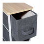 5Five Cajonera estrecha gris oscuro y blanco natural 73,5 x 48 x 20 cm