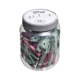 5Five Pinzas de plástico para la ropa, 50 uds