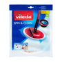 Vileda Spin & clean Recambio Fregona Giratoria Microfibras Blanco/Rojo