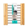 5Five Salvamantel extensible de bambú e inoxidable 35,2 x 22,2 x 2 cm