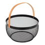 5Five Noir kitchen Cesta de malla retro Ø29 cm Negra Metal