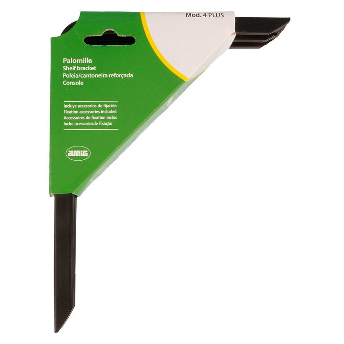 Amig Escuadra de aluminio negro 4plus 25 x 15 cm