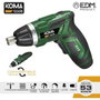 Koma Tools Kit de atornillador recargable 3,6 V con 53 accesorios