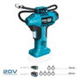 Koma Tools Compresor de Aire 20V Portátil Li-ion 11 Bar / 160 PSI para Neumáticos, Colchones y Balones, con Luz LED y Manguera, Sin Batería ni Cargador