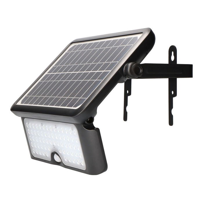 Edm Aplique Multifuncional LED Solar 10W 1150lm Luz Fría 6000K Negro con Sensor de Presencia y Crepuscular IP65 27.5x19.6cm Edm Aplique Multifuncional LED Solar 10W 1150lm Luz Fría 6000K Negro con Sensor de Presencia y Crepuscular IP65 27.5x19.6cm