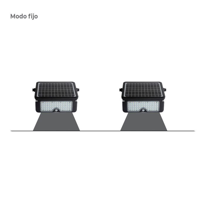 Edm Aplique Multifuncional LED Solar 10W 1150lm Luz Fría 6000K Negro con Sensor de Presencia y Crepuscular IP65 27.5x19.6cm Edm Aplique Multifuncional LED Solar 10W 1150lm Luz Fría 6000K Negro con Sensor de Presencia y Crepuscular IP65 27.5x19.6cm