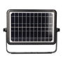 Edm Aplique Multifuncional LED Solar 10W 1150lm Luz Fría 6000K Negro con Sensor de Presencia y Crepuscular IP65 27.5x19.6cm